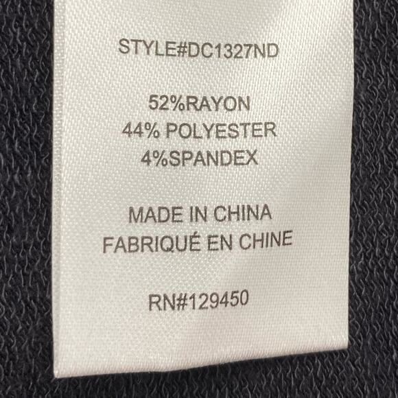 NWT COMO VINTAGE Black Puff Short Sleeve Pocketed T Shirt Mini Dress Size Medium - Picture 7 of 7